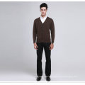 Suéter de manga larga con cuello en V de lana / cachemira Yak / Ropa / Ropa / Prendas de punto